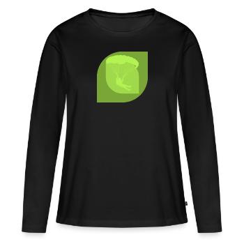 Fallschirmspringen Paragliding Luft - Frauen Premium Bio Langarmshirt - Schwarz - Vorne - Julia (174cm)