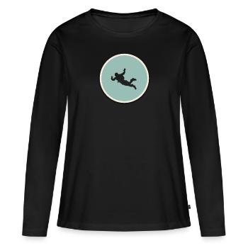 Parachutisme aérien Sports - T-shirt manches longues Premium bio Femme - noir - Devant - Julia (174cm)