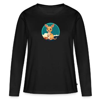 Kangourou Sydney Koala - T-shirt manches longues Premium bio Femme - noir - Devant - Julia (174cm)