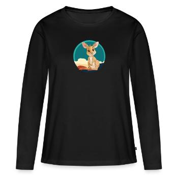 Kangaroo Marsupial Outback - Women's Premium Organic Long Sleeve Shirt - black - Front - Julia (174cm)