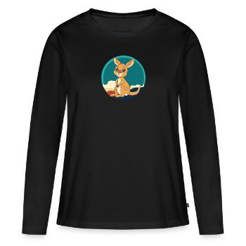 Kaenguru, Melbourne - T-shirt manches longues Premium bio Femme - noir - Devant - Julia (174cm)