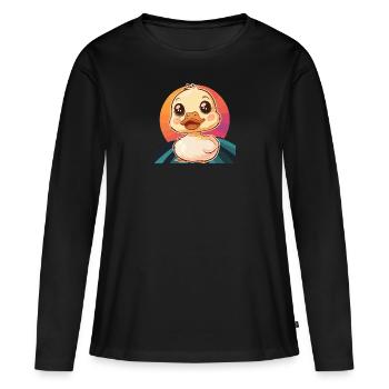 Beak croak - Women's Premium Organic Long Sleeve Shirt - black - Front - Julia (174cm)