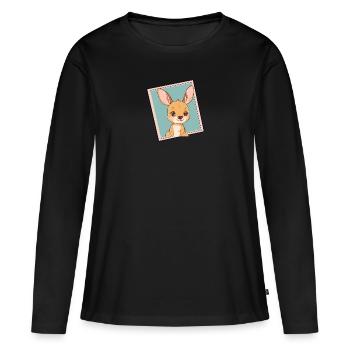 Kangaroo marsupial Sydney - Women's Premium Organic Long Sleeve Shirt - black - Front - Julia (174cm)