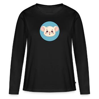 Mice Rat Mouse Teeth - Women's Premium Organic Long Sleeve Shirt - black - Front - Julia (174cm)
