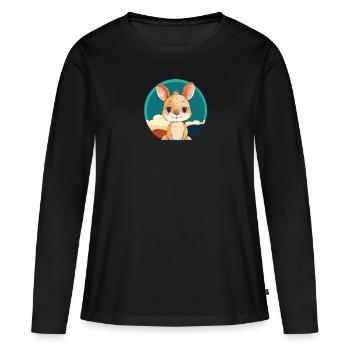 Kaenguru Aussie Melbourne - Women's Premium Organic Long Sleeve Shirt - black - Front - Julia (174cm)