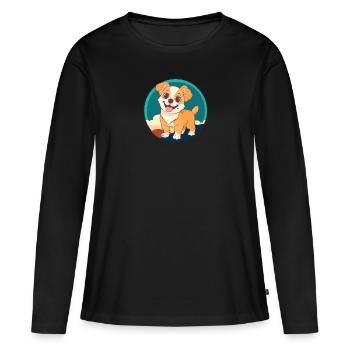 Dog Dog Sport Border Collie - Women's Premium Organic Long Sleeve Shirt - black - Front - Julia (174cm)