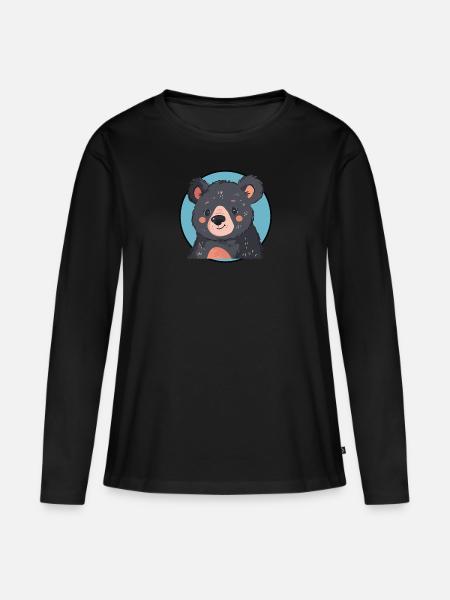 Baer Baeren - Frauen Premium Bio Langarmshirt - Schwarz