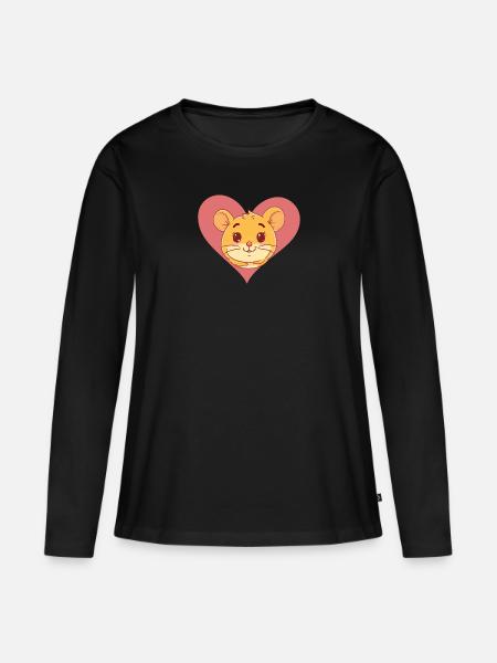 Mäuse Nagetier - Frauen Premium Bio Langarmshirt - Schwarz