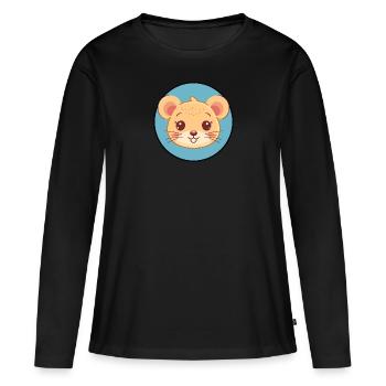 Mice Cheese Rodent - Women's Premium Organic Long Sleeve Shirt - black - Front - Julia (174cm)