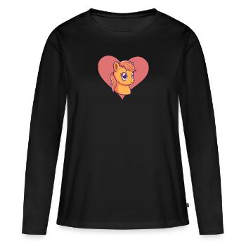 Horse Pony Farm Horses - Women's Premium Organic Long Sleeve Shirt - black - Front - Julia (174cm)