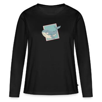Whale marine animals underwater - Women's Premium Organic Long Sleeve Shirt - black - Front - Julia (174cm)