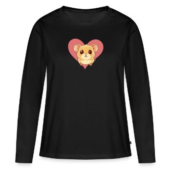 Mouse Rodent Mouse - Women's Premium Organic Long Sleeve Shirt - black - Front - Julia (174cm)