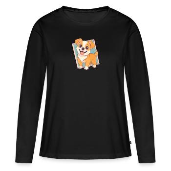 Chien Rottweiler Chien Sport - T-shirt manches longues Premium bio Femme - noir - Devant - Julia (174cm)