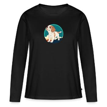 Chien Teckel Chiens - T-shirt manches longues Premium bio Femme - noir - Devant - Julia (174cm)