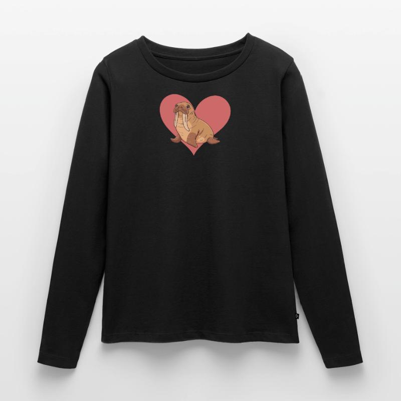 Morse Créatures marines Créatures marines T-shirt manches longues Premium bio Femme