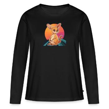 Kangaroo marsupial Sydney - Women's Premium Organic Long Sleeve Shirt - black - Front - Julia (174cm)