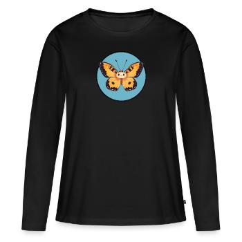 Butterfly Spring Butterfly - Women's Premium Organic Long Sleeve Shirt - black - Front - Julia (174cm)