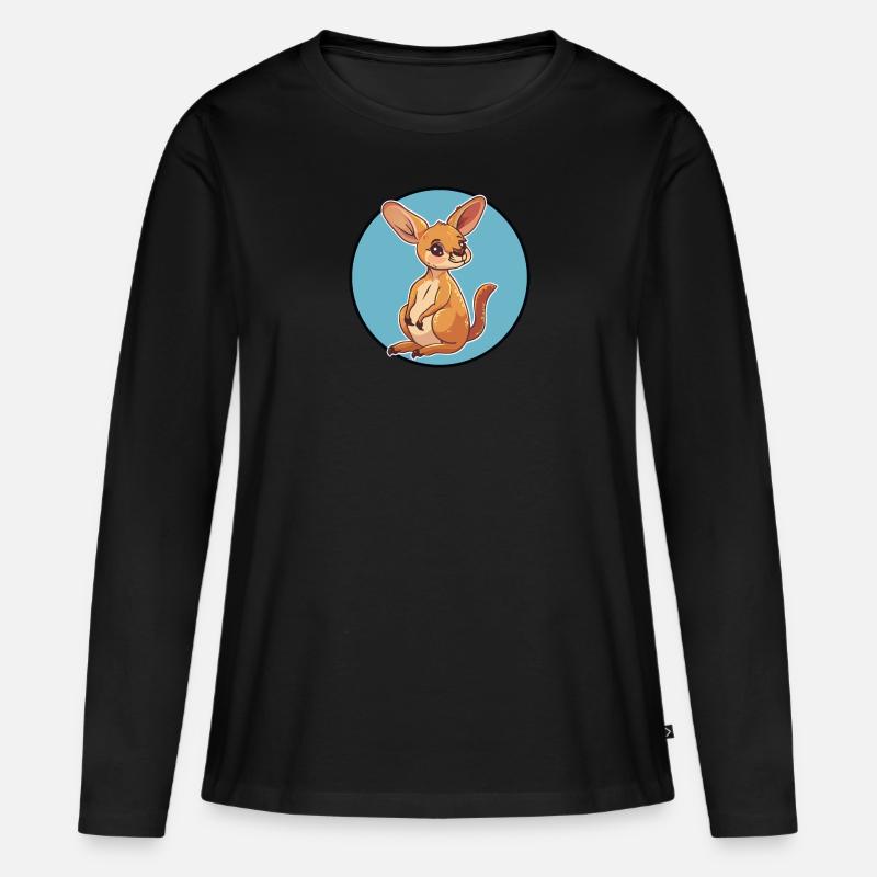 Kaengaroo Aussie Koala - Women's Premium Organic Long Sleeve Shirt - black