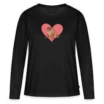 Walrus Manatee Alaska - Women's Premium Organic Long Sleeve Shirt - black - Front - Julia (174cm)