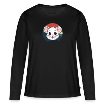 Mice Mouse Rat - Women's Premium Organic Long Sleeve Shirt - black - Front - Julia (174cm)