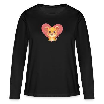Mice Rat Mouse - Women's Premium Organic Long Sleeve Shirt - black - Front - Julia (174cm)