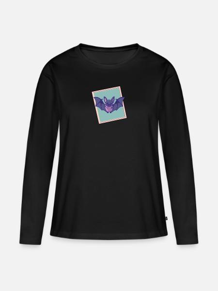 Fledermaus Fledermäuse - Frauen Premium Bio Langarmshirt - Schwarz