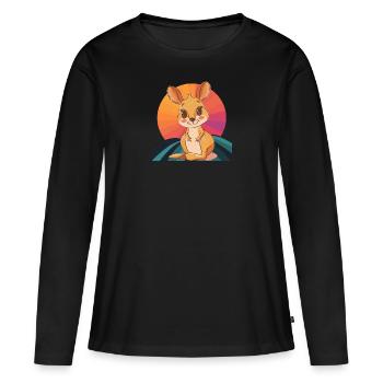 Kaenguru Sydney Marsupial - Women's Premium Organic Long Sleeve Shirt - black - Front - Julia (174cm)