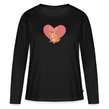 Kaenguru Sydney - T-shirt manches longues Premium bio Femme - noir - Devant - Julia (174cm)