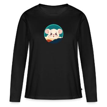Mice Rat Mouse - Women's Premium Organic Long Sleeve Shirt - black - Front - Julia (174cm)
