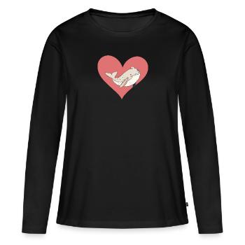 Whale Sea Creature - Women's Premium Organic Long Sleeve Shirt - black - Front - Julia (174cm)
