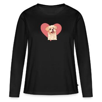 Dog Border Collie Dog Sport - Women's Premium Organic Long Sleeve Shirt - black - Front - Julia (174cm)