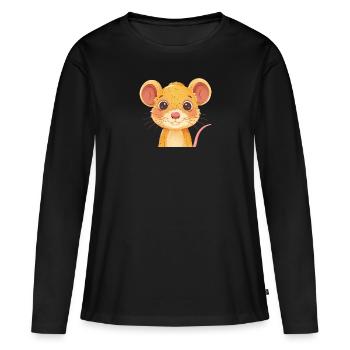 Mice Mouse Rodent - Women's Premium Organic Long Sleeve Shirt - black - Front - Julia (174cm)