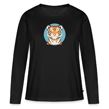 Tiger Cats - Women's Premium Organic Long Sleeve Shirt - black - Front - Julia (174cm)