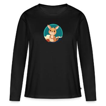 Kaenguru, Melbourne - T-shirt manches longues Premium bio Femme - noir - Devant - Julia (174cm)