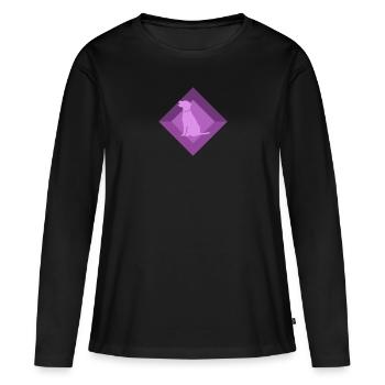 Dressage de chiens École canine - T-shirt manches longues Premium bio Femme - noir - Devant - Julia (174cm)