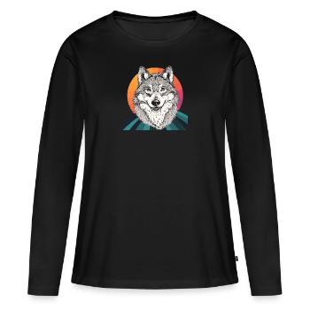 Wolves Husky - Women's Premium Organic Long Sleeve Shirt - black - Front - Julia (174cm)