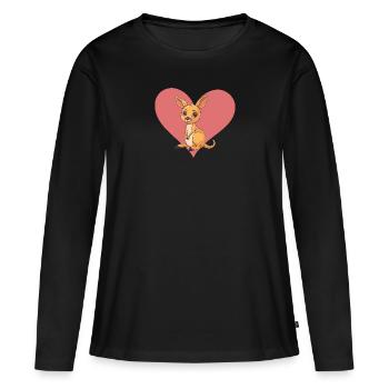 Arrière-pays de Kaenguru - T-shirt manches longues Premium bio Femme - noir - Devant - Julia (174cm)