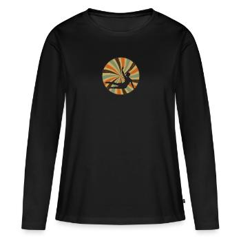 Gymnastiktraining Turner Turnen - Frauen Premium Bio Langarmshirt - Schwarz - Vorne - Julia (174cm)