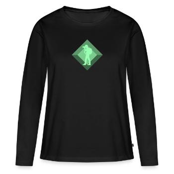 Friseur Coiffeur Frisur - Frauen Premium Bio Langarmshirt - Schwarz - Vorne - Julia (174cm)