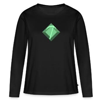 Bergbau Minenarbeiter Bergarbeiter - Frauen Premium Bio Langarmshirt - Schwarz - Vorne - Julia (174cm)