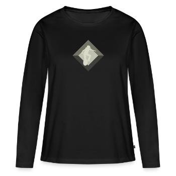 Einradfahren Einradfahrer Pedale - Frauen Premium Bio Langarmshirt - Schwarz - Vorne - Julia (174cm)