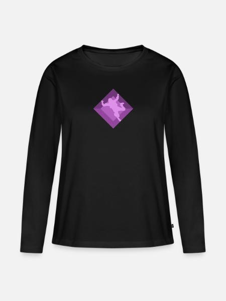 Skydiving Freifall - Frauen Premium Bio Langarmshirt - Schwarz