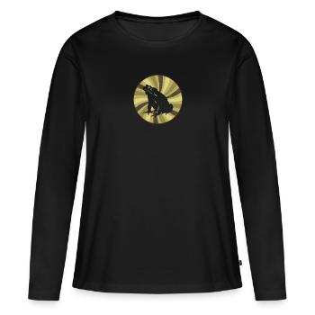 Grenouille Grenouille Amphibien - T-shirt manches longues Premium bio Femme - noir - Devant - Julia (174cm)