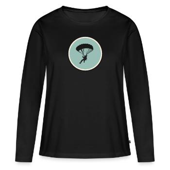 Skydiving Air - Women's Premium Organic Long Sleeve Shirt - black - Front - Julia (174cm)