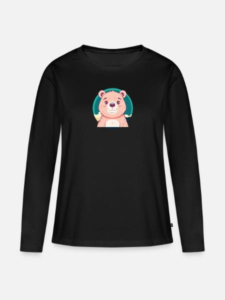 Baer Baeren - Frauen Premium Bio Langarmshirt - Schwarz