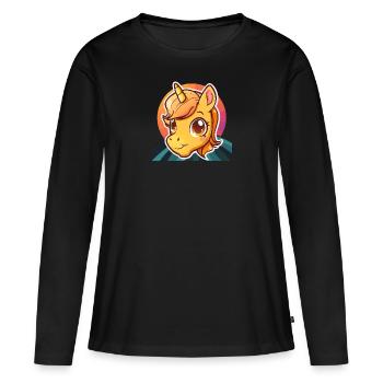 Unicorn Unicorns Horse - Women's Premium Organic Long Sleeve Shirt - black - Front - Julia (174cm)