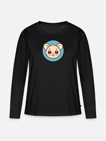 Mice Mouse Teeth - Women's Premium Organic Long Sleeve Shirt - black