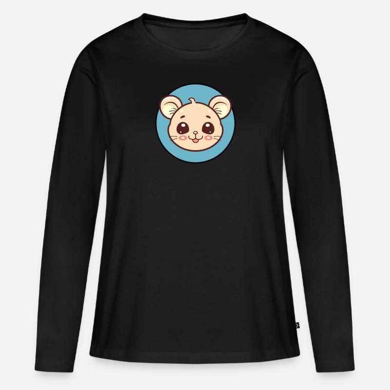Mice Mouse Teeth - Women's Premium Organic Long Sleeve Shirt - black