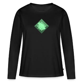 Grenouille Grenouille arboricole - T-shirt manches longues Premium bio Femme - noir - Devant - Julia (174cm)