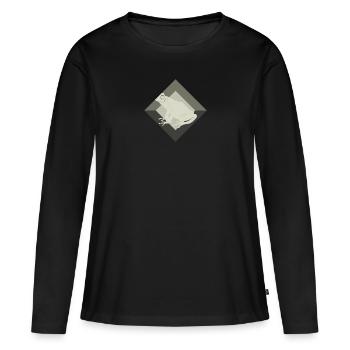 Frog Tree Frog Pond - Women's Premium Organic Long Sleeve Shirt - black - Front - Julia (174cm)